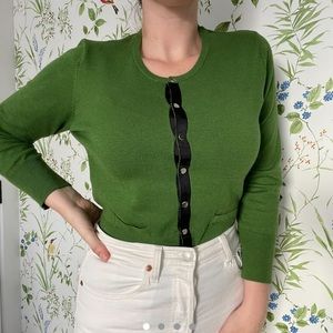 Green cardigan